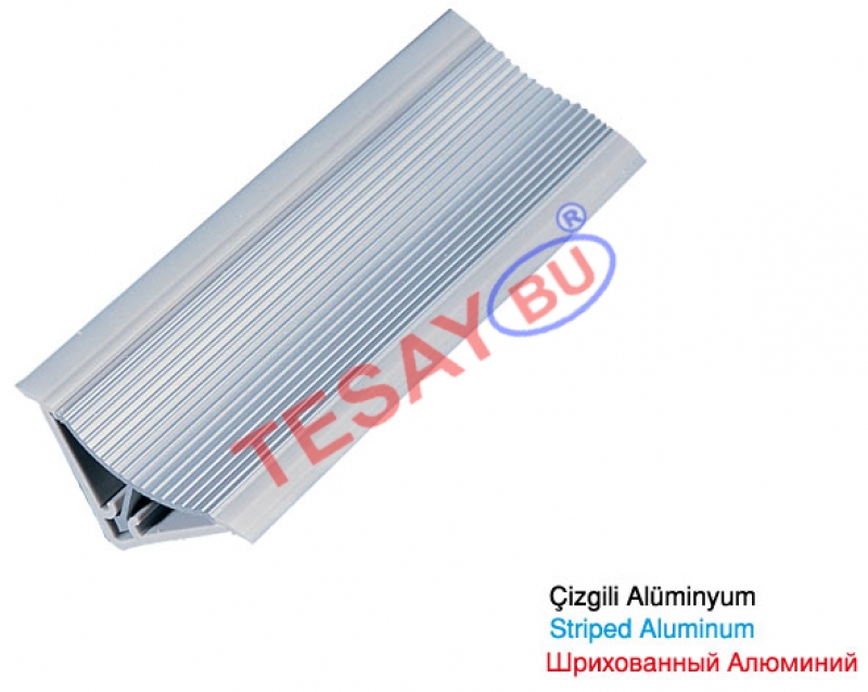 TI-14 Aluminium Concave Skirtings (Striped)